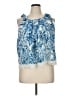 Cupio 100% Cotton Blue Sleeveless Blouse Size XL - photo 1