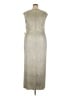 Connected Apparel 100% Polyester Metallic Silver Cocktail Dress Size 18 - photo 2