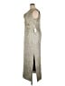 Connected Apparel 100% Polyester Metallic Silver Cocktail Dress Size 18 - photo 5