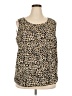 Faded Glory 100% Polyester Brown Sleeveless Blouse Size 2X - photo 1