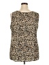 Faded Glory 100% Polyester Brown Sleeveless Blouse Size 2X - photo 2