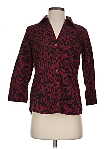Jones New York Signature 3/4 Sleeve Button-Down Shirt (view 1)