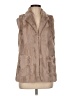 CoffeeShop 100% Polyester Tan Faux Fur Vest Size M - photo 1