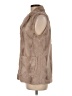 CoffeeShop 100% Polyester Tan Faux Fur Vest Size M - photo 5