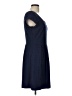 Maison Jules Solid Blue Casual Dress Size L - photo 4
