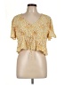 Primark 100% Viscose Yellow Short Sleeve Blouse Size 12 - photo 1