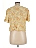 Primark 100% Viscose Yellow Short Sleeve Blouse Size 12 - photo 2
