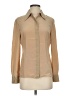St. John 100% Silk Tan Long Sleeve Silk Top Size 4 - photo 1