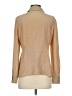St. John 100% Silk Tan Long Sleeve Silk Top Size 4 - photo 2