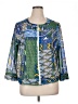 MULTIPLES 100% Polyester Blue Cardigan Size 1X - photo 1