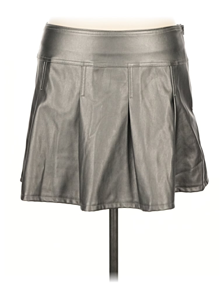 Pre-owned Celebrity Pink Faux Leather Skirt In Silver