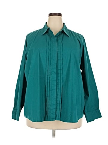 Lands' End 3/4 Sleeve Button-Down Shirt (view 1)