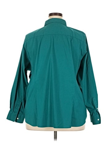 Lands' End 3/4 Sleeve Button-Down Shirt (view 2)