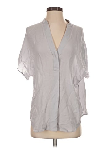 Vince. Short Sleeve Silk Top (view 1)