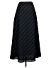 Worthington 100% Polyester Stripes Black Blue Formal Skirt Size 2 (petite) - photo 2