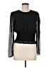 Express 100% Polyester Black Long Sleeve Top Size M - photo 1