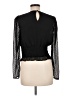 Express 100% Polyester Black Long Sleeve Top Size M - photo 2