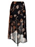 Sienna Sky 100% Polyester Floral Black Casual Skirt Size M - photo 2