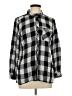Elementz 100% Cotton Checkered-gingham Gray Long Sleeve Button-Down Shirt Size L - photo 1