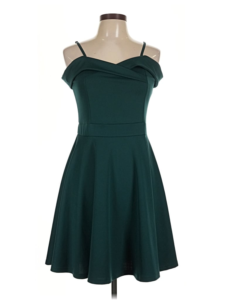 Pre-owned Assorted Brands Cocktail Dress In Teal