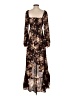 Francesca's 100% Polyester Floral Brown Cocktail Dress Size XS - photo 2