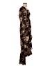 Francesca's 100% Polyester Floral Brown Cocktail Dress Size XS - photo 4