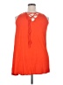 Ellos 100% Rayon Orange Sleeveless Top Size 18 - photo 2