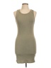 Double Zero Solid Tan Casual Dress Size L - photo 1
