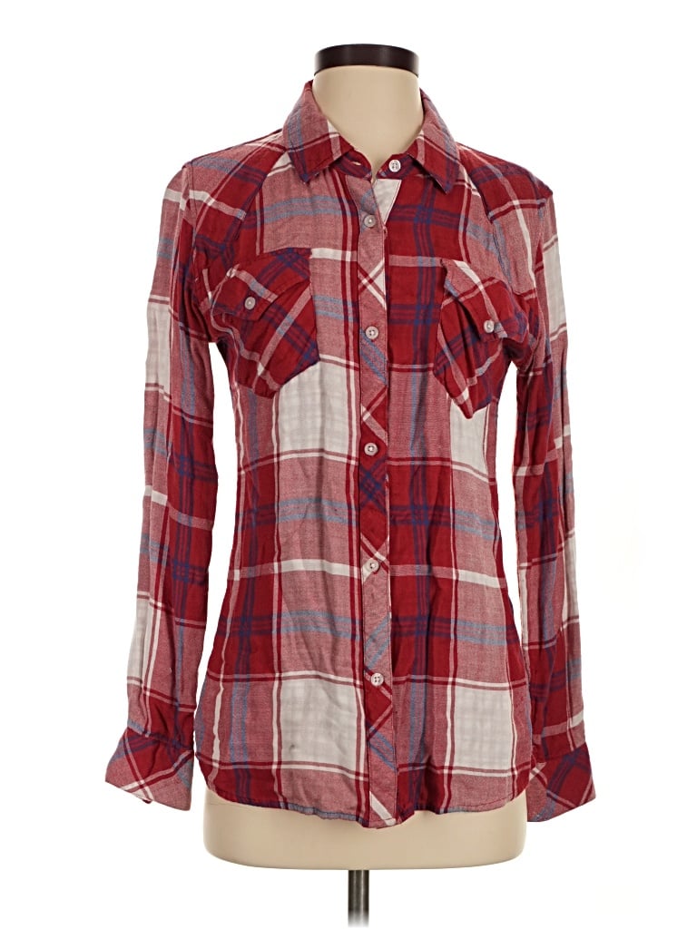Pre-owned Rails Long Sleeve Button Down Shirt In Red