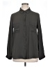 Pleione 100% Polyester Solid Gray Long Sleeve Blouse Size XL - photo 1