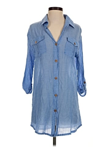 Dotti 3/4 Sleeve Button-Down Shirt (view 1)