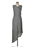 David Meister Stripes Silver Cocktail Dress Size 10 - photo 1