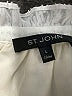St. John 100% Polyester Chevron-herringbone Ivory Long Sleeve Blouse Size L - photo 7
