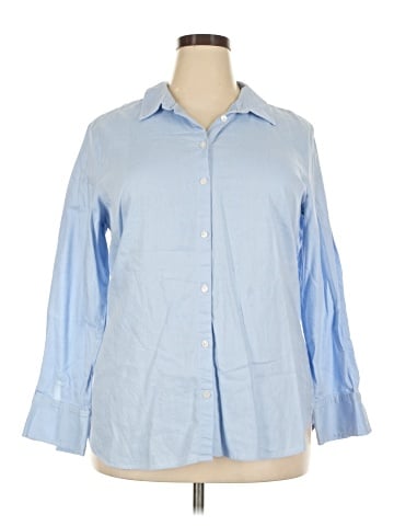Ann Taylor Factory 3/4 Sleeve Button-Down Shirt (view 1)