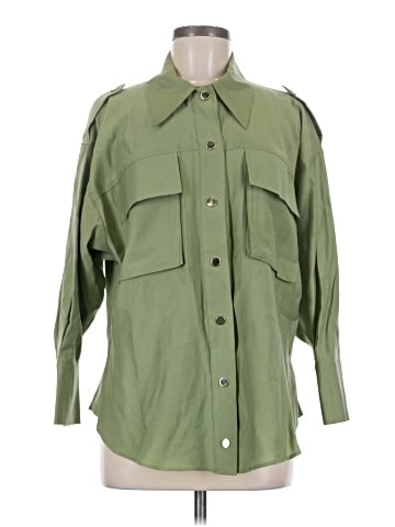 Karen Millen 3/4 Sleeve Button-Down Shirt (view 1)