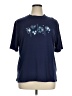 BonWorth Floral Blue Short Sleeve T-Shirt Size XL (estimated) - photo 1