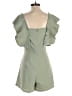 Lena Solid Green Romper Size S - photo 2