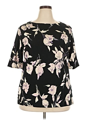 Lauren by Ralph Lauren Short Sleeve Blouse (view 1)
