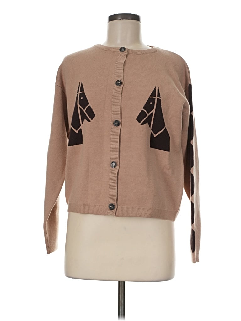 Pre-owned Sioni Cardigan Sweater In Tan