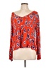 Billabong 100% Rayon Orange 3/4 Sleeve Blouse Size L - photo 1