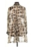 Comfy U.S.A. Animal Print Tan Long Sleeve Blouse Size L - photo 2