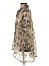 Comfy U.S.A. Animal Print Tan Long Sleeve Blouse Size L - photo 5