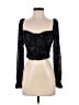 Privy 100% Polyester Black Long Sleeve Top Size S - photo 1
