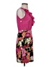 Tabitha 100% Polyester Tropical Pink Cocktail Dress Size 2 - photo 4