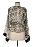 Joseph Ribkoff Animal Print Silver Long Sleeve Blouse Size 8 - photo 1