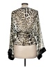 Joseph Ribkoff Animal Print Silver Long Sleeve Blouse Size 8 - photo 2