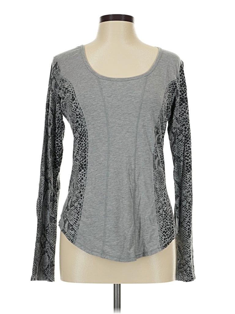 Pre-owned Lululemon Athletica Long Sleeve T-shirt In Gray
