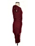 Versona Solid Burgundy Casual Dress Size S - photo 4