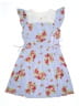 Monteau Girl 100% Polyester Floral Blue Dress Size 14 - photo 2
