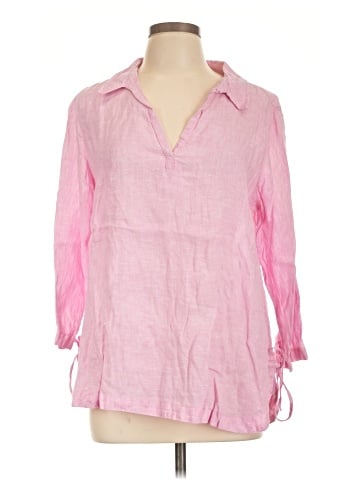 Isaac Mizrahi 3/4 Sleeve Button-Down Shirt (view 1)